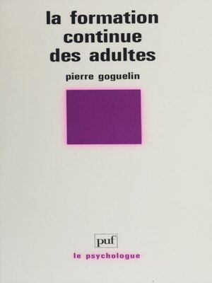 cover image of La Formation continue des adultes